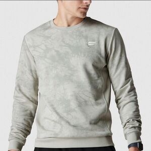 Fabletics Men's Cloud Wash Crewneck Sweater - Light Gray